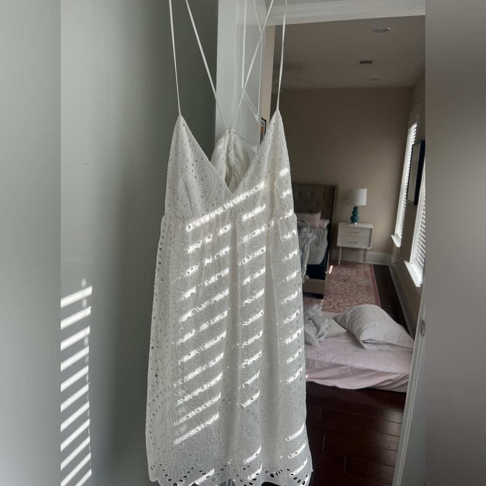 Eyelet white dress